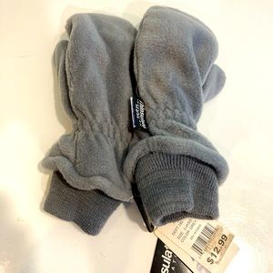 Thinsulate Ski Snowboard Mittens Kids Waterproof Gloves 3M Gray Warm NWT